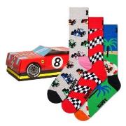 Happy socks Strømper 3P Top Racer Gift Set Mixed bomull Str 36/40