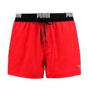 Puma Badebukser Logo Short Length Swim Shorts Rød polyester XX-Large H...