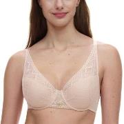 Chantelle BH Origins Lace Lightweight Plunge Bra Beige nylon E 75 Dame