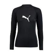 Puma Women Swim Rash Guard Svart Small Dame