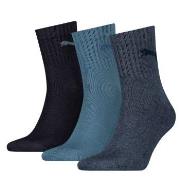 Puma Strømper 3P Short Crew Unisex Socks Svart/Blå Str 43/46