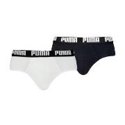 Puma 2P Men Everyday Brief Hvit/Svart bomull Medium Herre