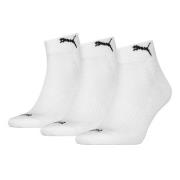 Puma Strømper 3P Cushioned Quarter Sock Hvit Str 43/46
