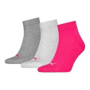 Puma Strømper 3P Quarter Socks Rosa Str 35/38