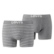 Levis 2P Base Stripe Boxer Grå bomull Large Herre