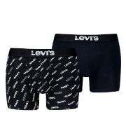 Levis 2P Logo Aop Boxer Brief Svart bomull Large Herre