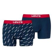 Levis 2P Logo Aop Boxer Brief Marine bomull Medium Herre