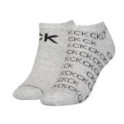 Calvin Klein Strømper 2P Callie Sneaker Logo Sock Grå One Size Dame