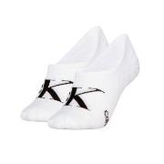 Calvin Klein Strømper 2P Women Monogram Footie Socks Hvit Str 35/38 Da...