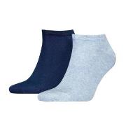 Tommy Hilfiger Strømper 2P Men Sneaker Sock Blå/Lysblå Str 43/46 Herre