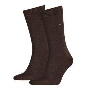 Tommy Hilfiger Strømper 2P Men Classic Sock Brun Str 43/46 Herre