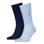 Tommy Hilfiger Strømper 2P Men Classic Sock Blå/Lysblå Str 47/49 Herre