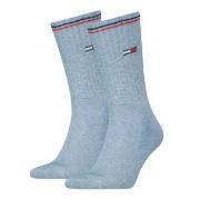 Tommy Uni TJ Iconic Crew Socks Strømper 2P Lysblå Str 43/46
