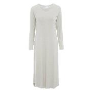 Damella Bamboo Plain Long Sleeve Nightdress Grå Bambus X-Large Dame