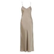 Damella Long Silk Nightdress Nougat silke Small Dame