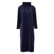 Damella Velour Cosy Dress Marine Small Dame