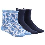 Damella Strømper 2P Bamboo Socks Marine/Blå Str 43/46 Dame