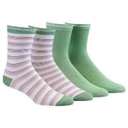 Damella Strømper 2P Bamboo Socks Grønn stripet Str 39/42 Dame