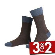 Amanda Christensen Strømper True Contrast Ankle Sock Brun Str 39/42