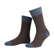 Amanda Christensen Strømper True Contrast Ankle Sock Brun Str 43/46