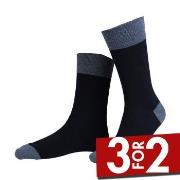 Amanda Christensen Strømper True Contrast Ankle Sock Marine Str 43/46