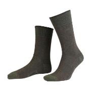 Amanda Christensen Strømper True Stripe Ankle Sock Oliven Str 39/42