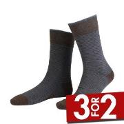 Amanda Christensen Strømper True Stripe Ankle Sock Brun Str 47/50