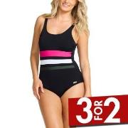 Damella Annabella Chlorine Resistent Swimsuit Svart/Rosa polyester 36 ...