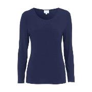 Damella Bamboo Long Sleeve Top Marine Bambus Small Dame