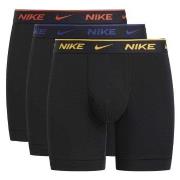 Nike 3P Everyday Essentials Cotton Stretch Boxer Svart/Gul bomull Larg...