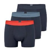 Schiesser 3P 95-5 Organic Cotton Woven Shorts Svart/Rød bomull 3XL Her...