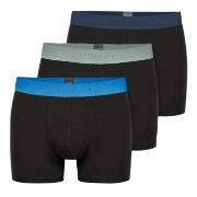 Schiesser 3P 95-5 Organic Cotton Woven Shorts Svart/Blå bomull Medium ...