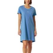 Schiesser Short Sleeve Sleepshirt Lysblå bomull 42 Dame