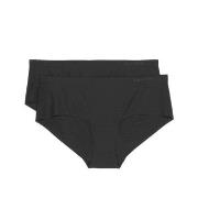 Marc O Polo Elastic Panty Truser 2P Svart X-Small Dame