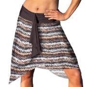 Wiki Puerto Rico Skirt Dress Brun mønstret nylon Small Dame