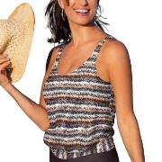 Wiki Puerto Rico Tankini Top Brun mønstret E/F XXL Dame
