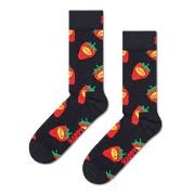 Happy socks Strømper Strawberry Sock Svart Str 36/40