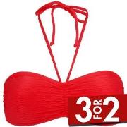 Damella Olivia Textured Padded Bikini Bra Rød nylon 36 Dame
