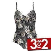 Damella Tara Swimsuit Pattern Svart Mønster 48 Dame