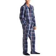 Gant Check Pajama Set Shirt And Pants Blå bomull Small Herre