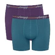 Sloggi 2P Men Start Short C2P Lilla/Turkis bomull Medium Herre