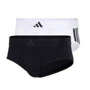 adidas 2P Active Flex Cotton 3 Stripes Brief Hvit/Svart bomull X-Large...