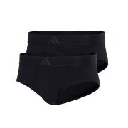 adidas 2P Active Flex Cotton 3 Stripes Low Rise Trunk Svart bomull Lar...