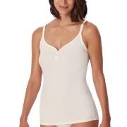Schiesser Fine Rib Spaghetti Top Champagne bomull Large Dame