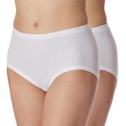 Schiesser Truser 2P Original Classics Fine Rib Waist Panties Hvit bomu...