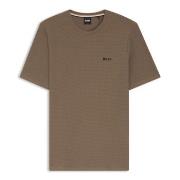 BOSS Waffle T Shirt Lysbrun  Large Herre