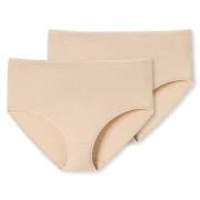 Schiesser Truser 2P 95-5 Organic Cotton Midi Briefs Beige bomull 3XL D...