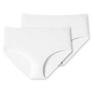 Schiesser Truser 2P 95-5 Organic Cotton Midi Briefs Hvit bomull 3XL Da...