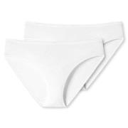 Schiesser Truser 2P 95-5 Organic Tai Hvit bomull Small Dame