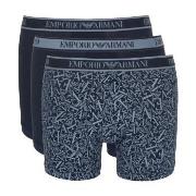 Armani Logo Boxer With Long Leg 3P Blå bomull Medium Herre